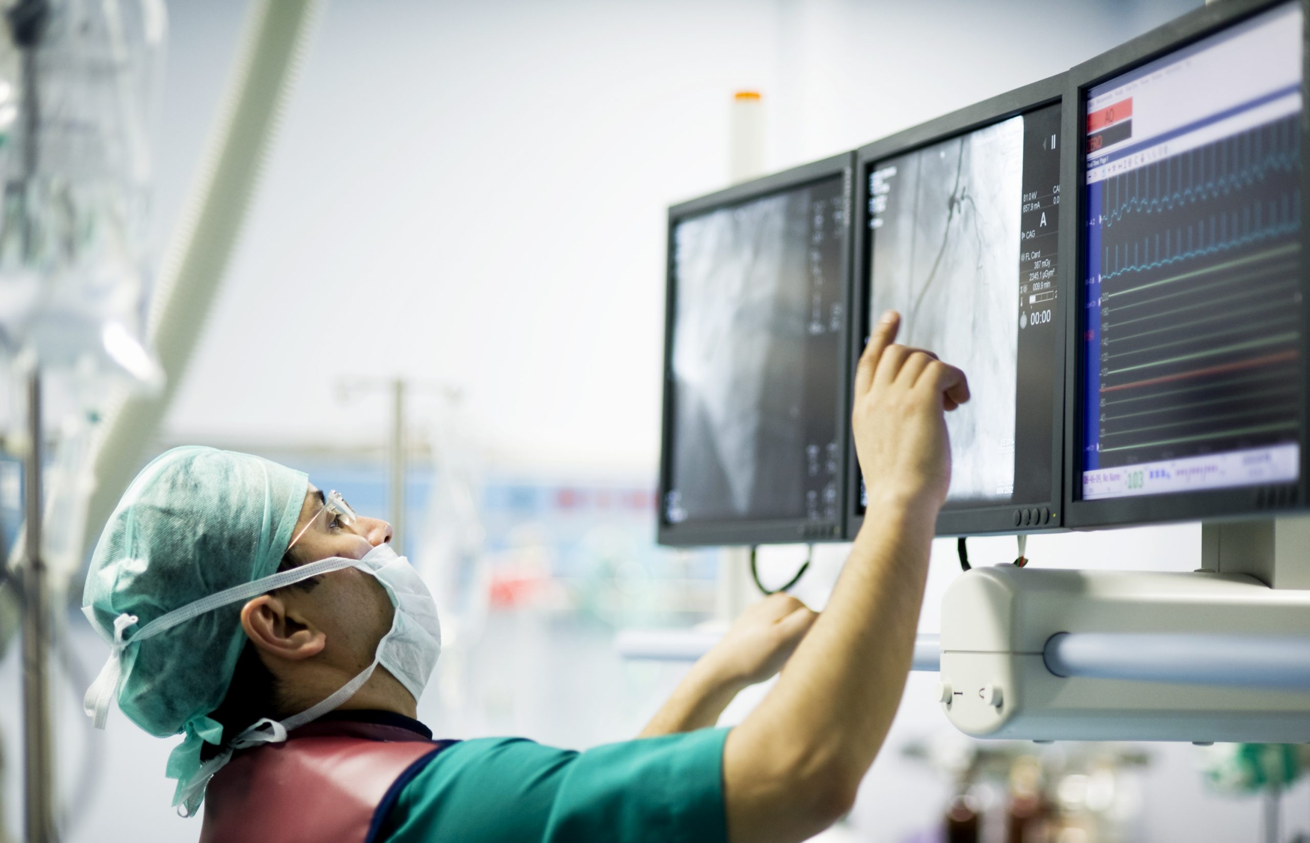 Cardiologist doctor in the operation room